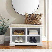 Load image into Gallery viewer, Anderson Storage Bench White/Tan
