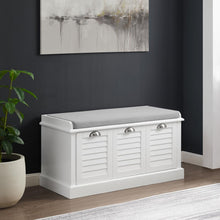 Load image into Gallery viewer, Ellison Storage Bench White/Gray
