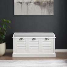 Load image into Gallery viewer, Ellison Storage Bench White/Gray
