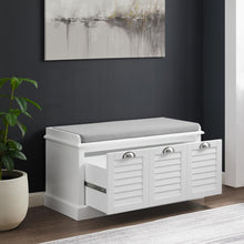 Load image into Gallery viewer, Ellison Storage Bench White/Gray
