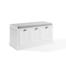 Load image into Gallery viewer, Ellison Storage Bench White/Gray
