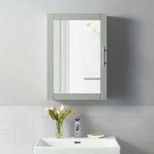 Load image into Gallery viewer, Savannah Mirrored Wall Cabinet Gray
