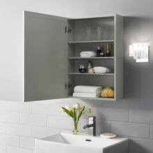 Load image into Gallery viewer, Savannah Mirrored Wall Cabinet Gray
