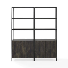 Load image into Gallery viewer, Jacobsen 2Pc Etagere Set Brown Ash/Matte Black - 2 Large Etageres
