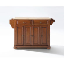 Load image into Gallery viewer, Alexandria Wood Top Full Size Kitchen Island/Cart Cherry/Natural
