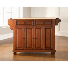 Load image into Gallery viewer, Cambridge Wood Top Full Size Kitchen Island/Cart Cherry/Natural
