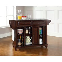 Load image into Gallery viewer, Cambridge Granite Top Full Size Kitchen Island/Cart Mahogany/Gray
