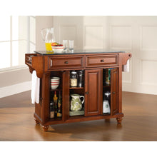 Load image into Gallery viewer, Cambridge Granite Top Full Size Kitchen Island/Cart Cherry/Black
