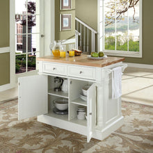 Load image into Gallery viewer, Oxford Butcher Block Kitchen Island White
