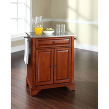 Load image into Gallery viewer, Lafayette Stainless Steel Top Portable Kitchen Island/Cart Cherry/Stainless Steel
