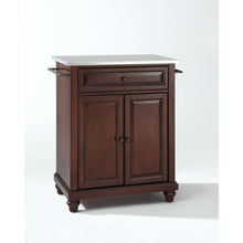 Load image into Gallery viewer, Cambridge Stainless Steel Top Portable Kitchen Island/Cart Mahogany/Stainless Steel
