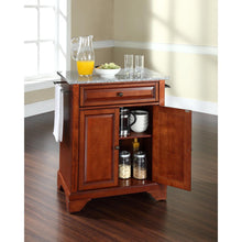 Load image into Gallery viewer, Lafayette Granite Top Portable Kitchen Island/Cart Cherry/Gray
