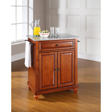 Load image into Gallery viewer, Cambridge Granite Top Portable Kitchen Island/Cart Cherry/Gray
