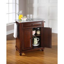 Load image into Gallery viewer, Cambridge Granite Top Portable Kitchen Island/Cart Mahogany/Gray
