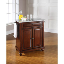 Load image into Gallery viewer, Cambridge Granite Top Portable Kitchen Island/Cart Mahogany/Gray
