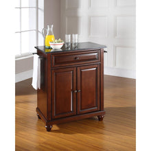 Load image into Gallery viewer, Cambridge Granite Top Portable Kitchen Island/Cart Mahogany/Black
