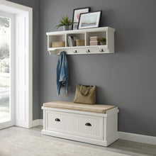 Load image into Gallery viewer, Seaside 2Pc Entryway Set Distressed White - Bench, Shelf
