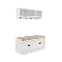 Load image into Gallery viewer, Seaside 2Pc Entryway Set Distressed White - Bench, Shelf
