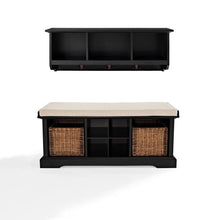 Load image into Gallery viewer, Brennan 2Pc Entryway Set Black/Tan - Bench, Shelf
