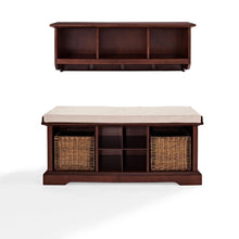 Load image into Gallery viewer, Brennan 2Pc Entryway Set Mahogany/Tan - Bench, Shelf
