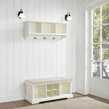 Load image into Gallery viewer, Brennan 2Pc Entryway Set White/Tan - Bench, Shelf
