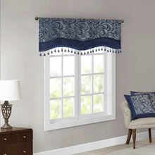 Load image into Gallery viewer, Aubrey Jacquard Window Rod Pocket Valance With Beads - MP41-7425
