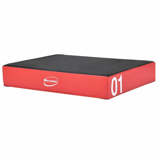 PVC Soft Plyometric Exercise Foam Jumping Box-Red