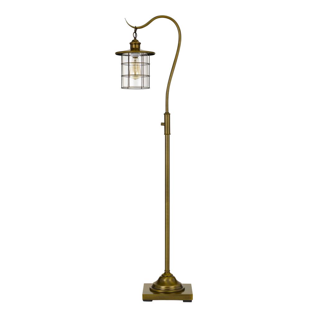 Silverton Desk Lamp With Glass Shade (Edison Bulb included) Rubbed Antiqued Brass