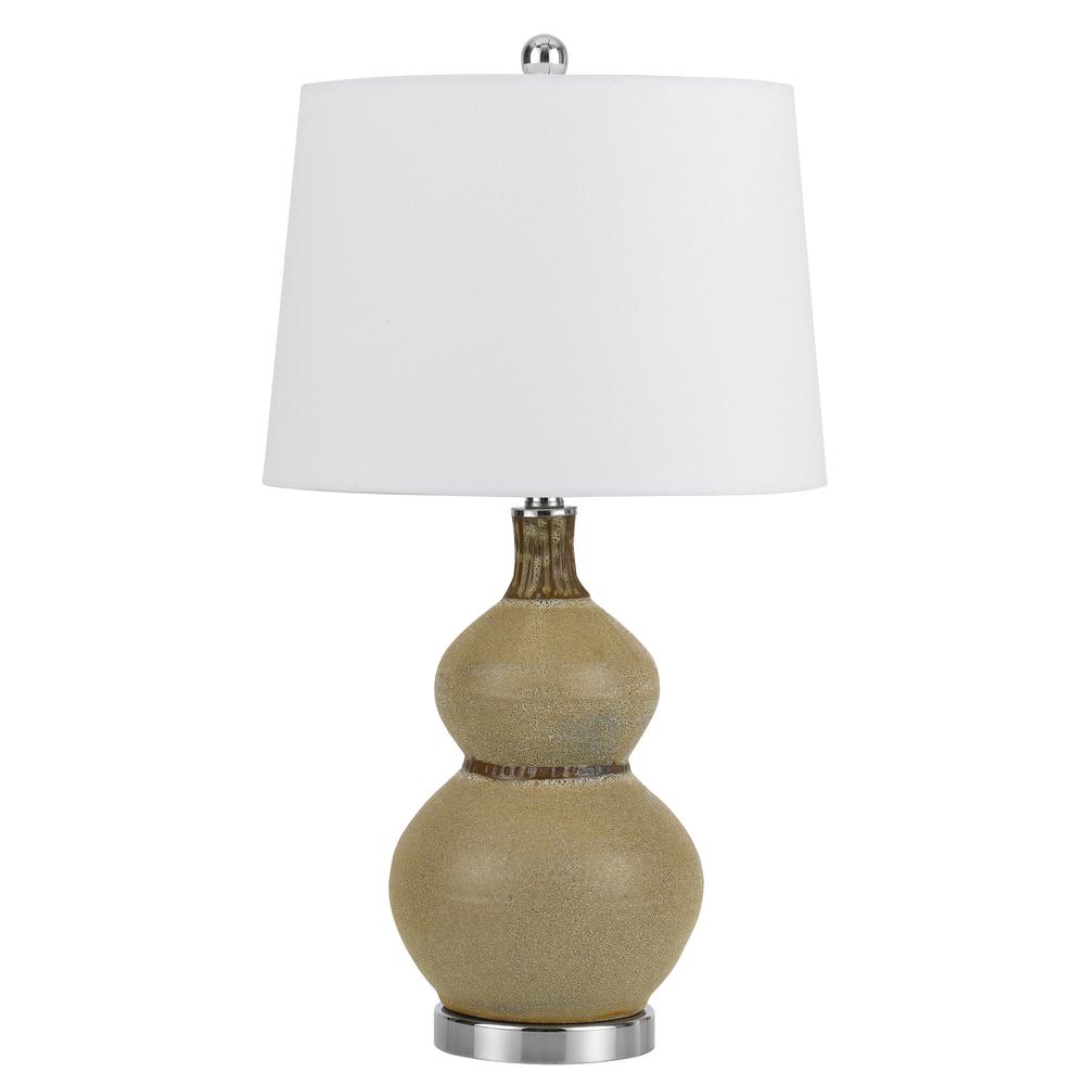 150W Sion Ceramic Table Lamp With Taper Drum Linen Hardback Shade (Priced And Sold As Pairs)