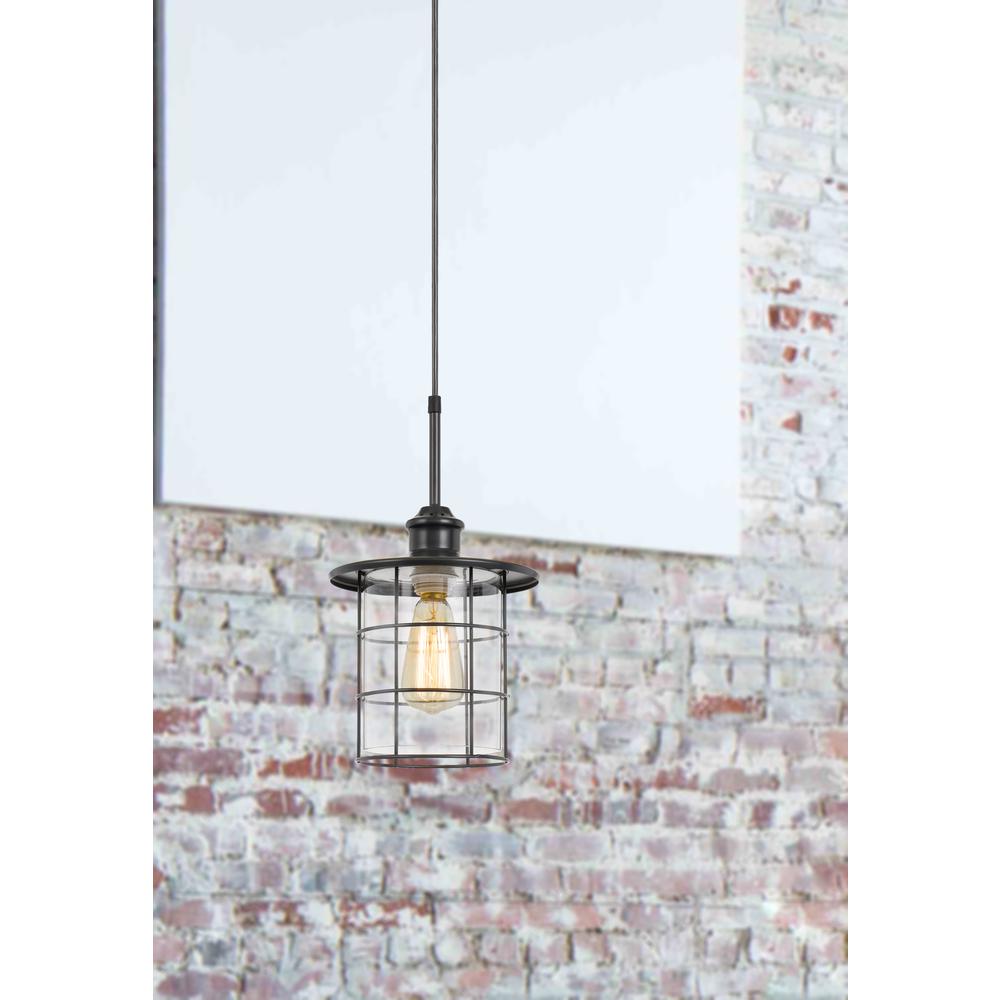 60W Silverton metal/glass pendant fixture (Edison bulbs NOT included), Dark Bronze