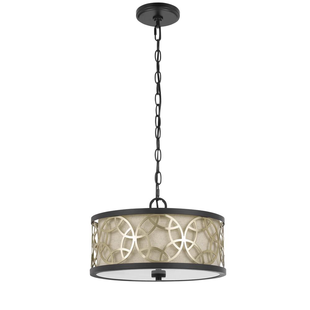 60W X 2 Carmel 2 Light Metal 2 In 1 Semi-FLush / Pendant Chandelier