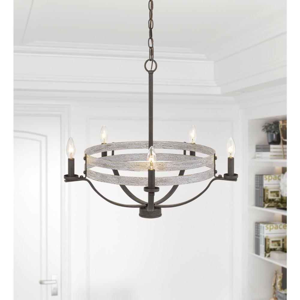 60W X 5 Brig Metal Chandelier