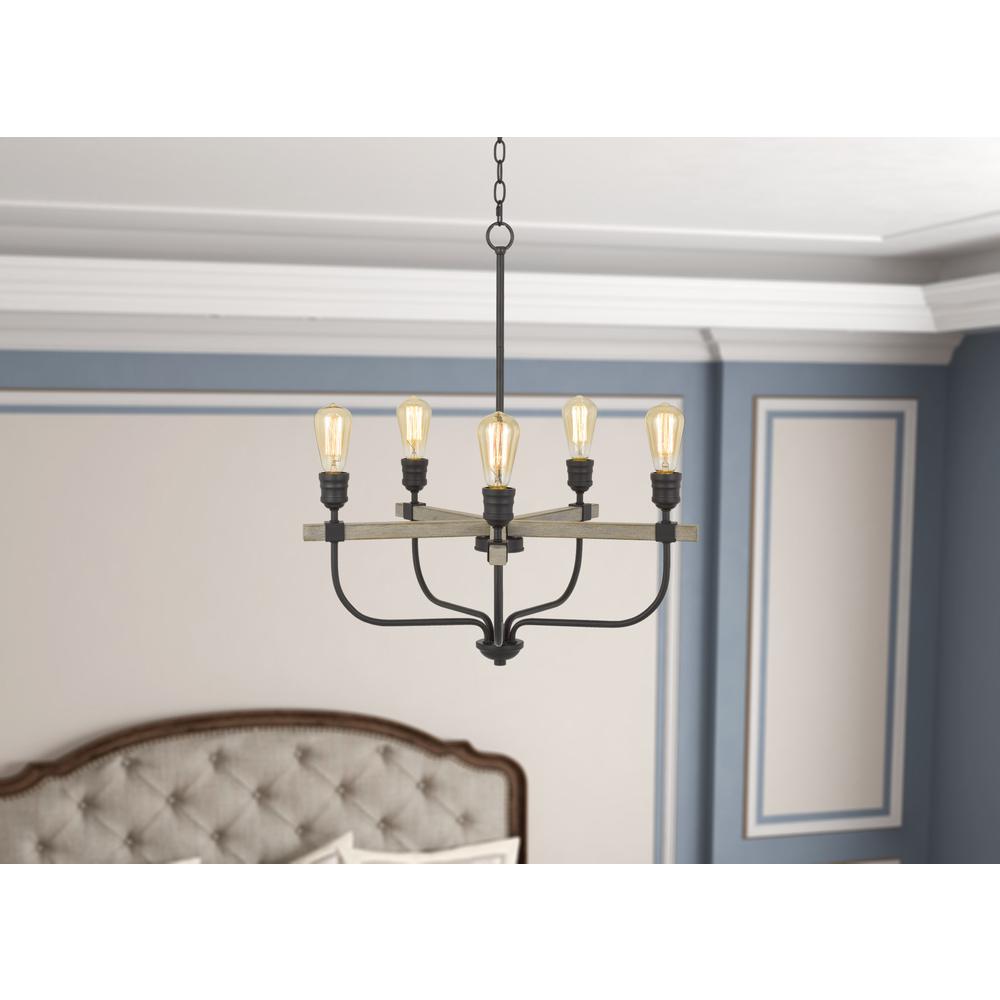 60W X 5 Sion Metal Chandelier