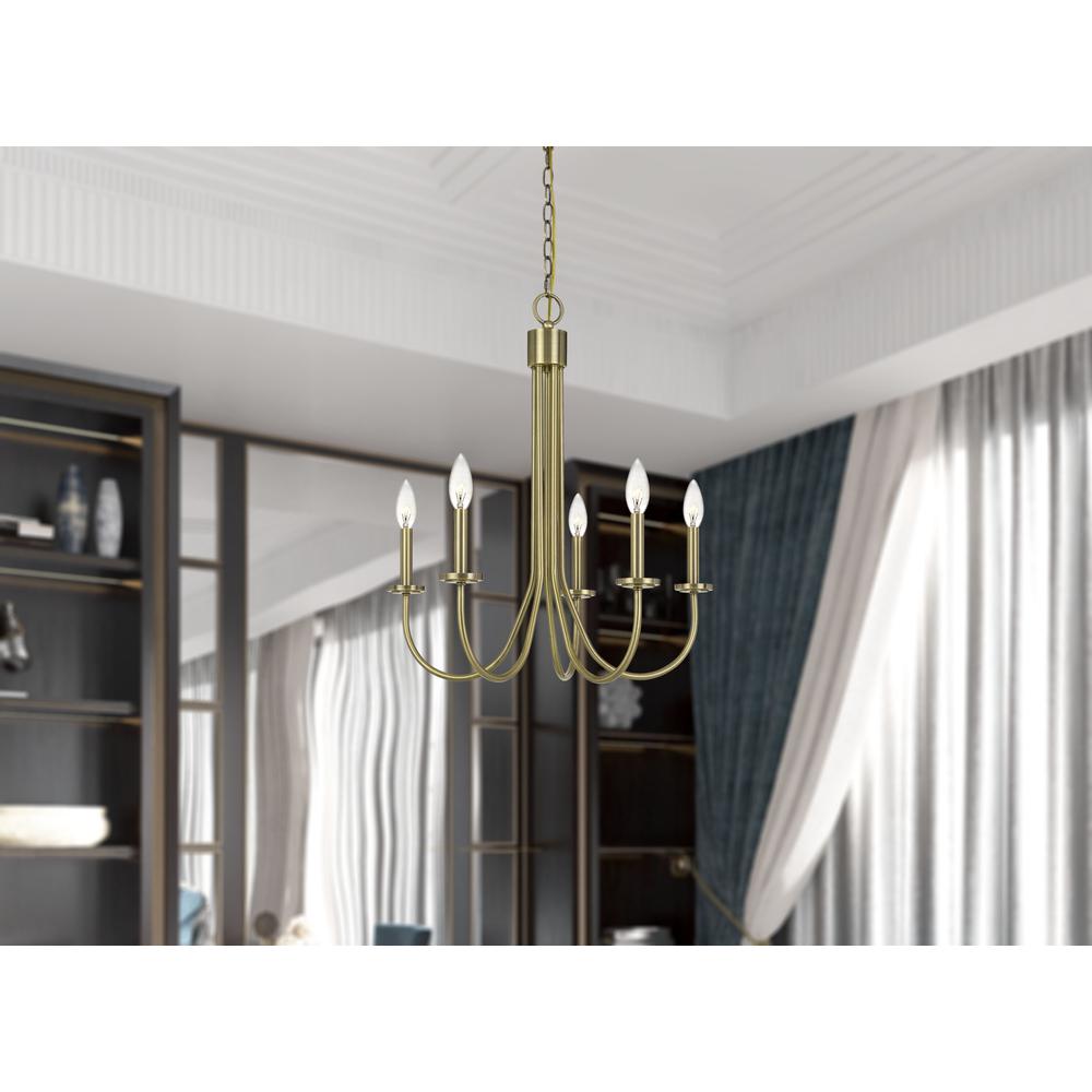 60W X 5 Spiez Metal Chandelier