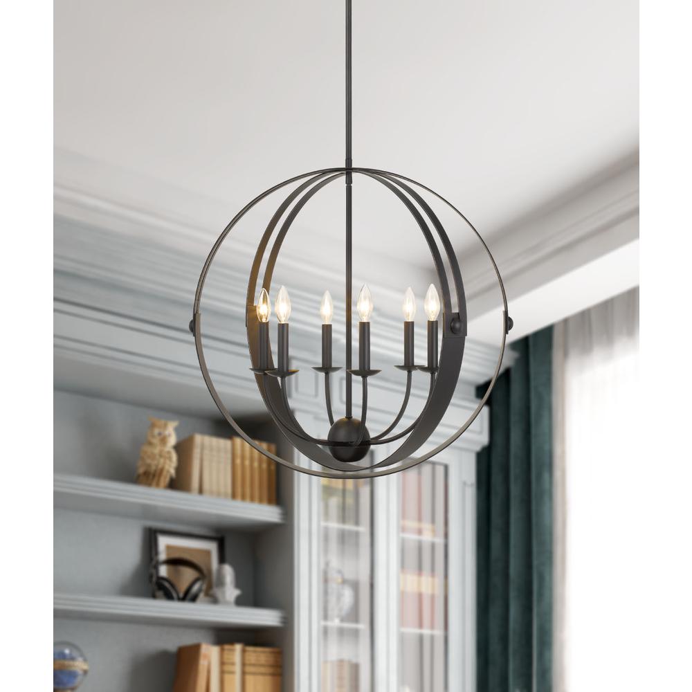 60W X 6 Valais Metal Chandelier