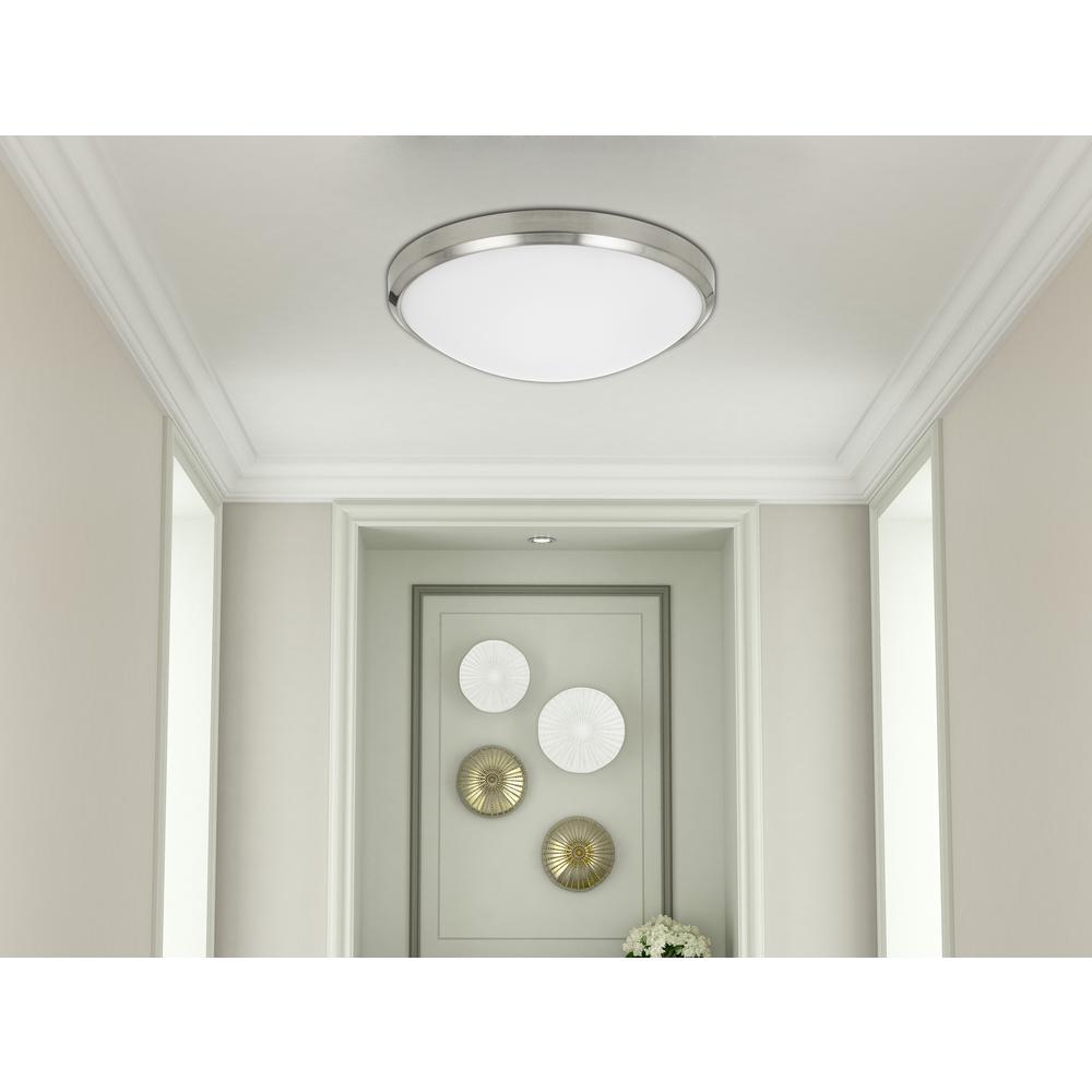 integrated LED 25W, 2000 Lumen, 80 CRI, Dimmable Ceiling Flush Mount With Glass Diffuser