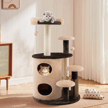 Load image into Gallery viewer, 40 Inch Cat Tree Tower Multi-Level Activity Tree with 2-Tier Cat-Hole Condo-Brown
