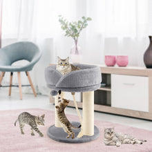 Load image into Gallery viewer, Cat Climbing Tree with Plush Perchs and Scratching Post-Gray
