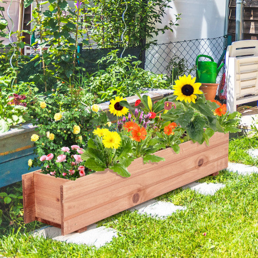 Wooden Decorative Planter Box for Garden Yard and Window