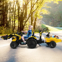 Load image into Gallery viewer, 12V 3 in 1 Kids Ride On Excavator with Shovel Bucket and Music-Yellow
