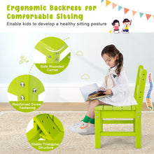 Load image into Gallery viewer, 2 Pieces Kids Learning Chair set with Backrest-Green
