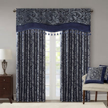 Load image into Gallery viewer, Aubrey Jacquard Window Rod Pocket Valance With Beads - MP41-7425
