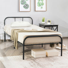 Load image into Gallery viewer, Modern Metal Bed Frame with Curved Headboard and Footboard-Twin Size
