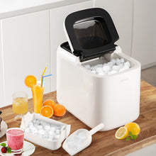 Load image into Gallery viewer, Portable Self-Clean Countertop Ice Maker with Ice Basket and Scoop-White
