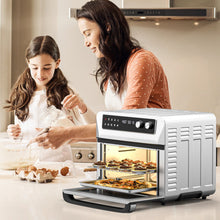 Load image into Gallery viewer, 8-in-1  Convection Air Fryer Toaster Oven with 5 Accessories and Recipe-Silver
