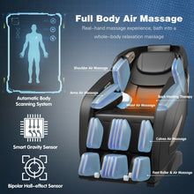 Load image into Gallery viewer, Full Body Zero Gravity Massage Chair with SL Track Bluetooth Heat-Black
