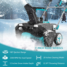 Load image into Gallery viewer, 20 Inch Cordless 2 x 4.0Ah 40V Battery-Powered Snow Thrower-Black
