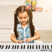 Load image into Gallery viewer, 88-Key Folding Electric Lighted Piano Full Size Portable Keyboard MIDI-White
