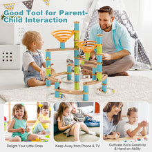 Load image into Gallery viewer, 162 Pieces Bamboo Marble Run Educational Learning Toy Set
