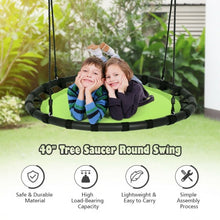 Load image into Gallery viewer, 40&quot; Flying Saucer Round Swing Kids Play Set-Green
